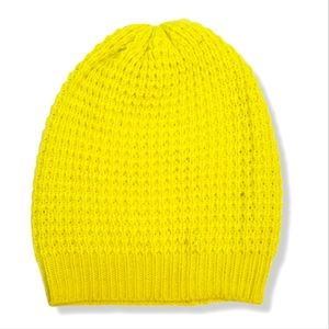 #J Ladies Lime Green Knit Beanie Hat Cap